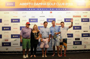 Glen Boggini e Carla Ziliotto venceram neste sábado o Aberto Damha Golf Club