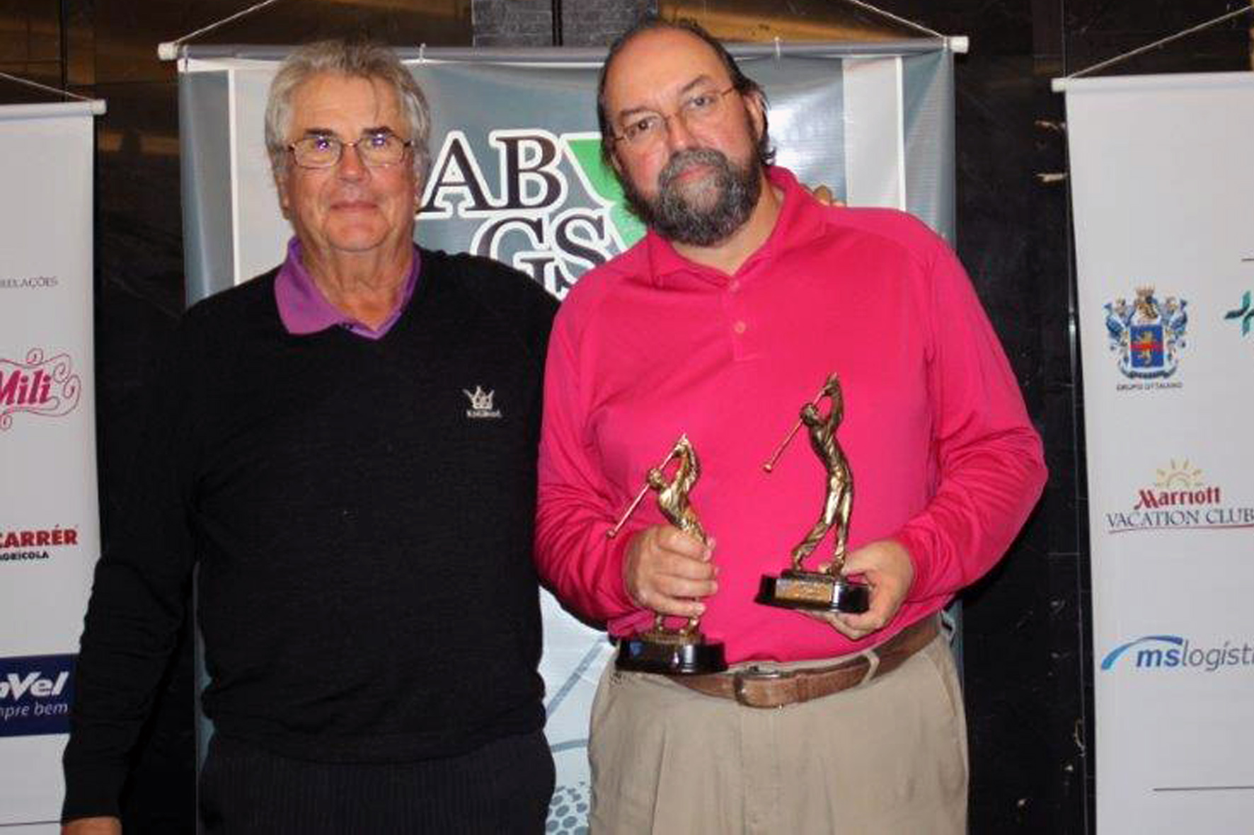 Campeões do Torneio de Duplas Sênior no Graciosa Country Club