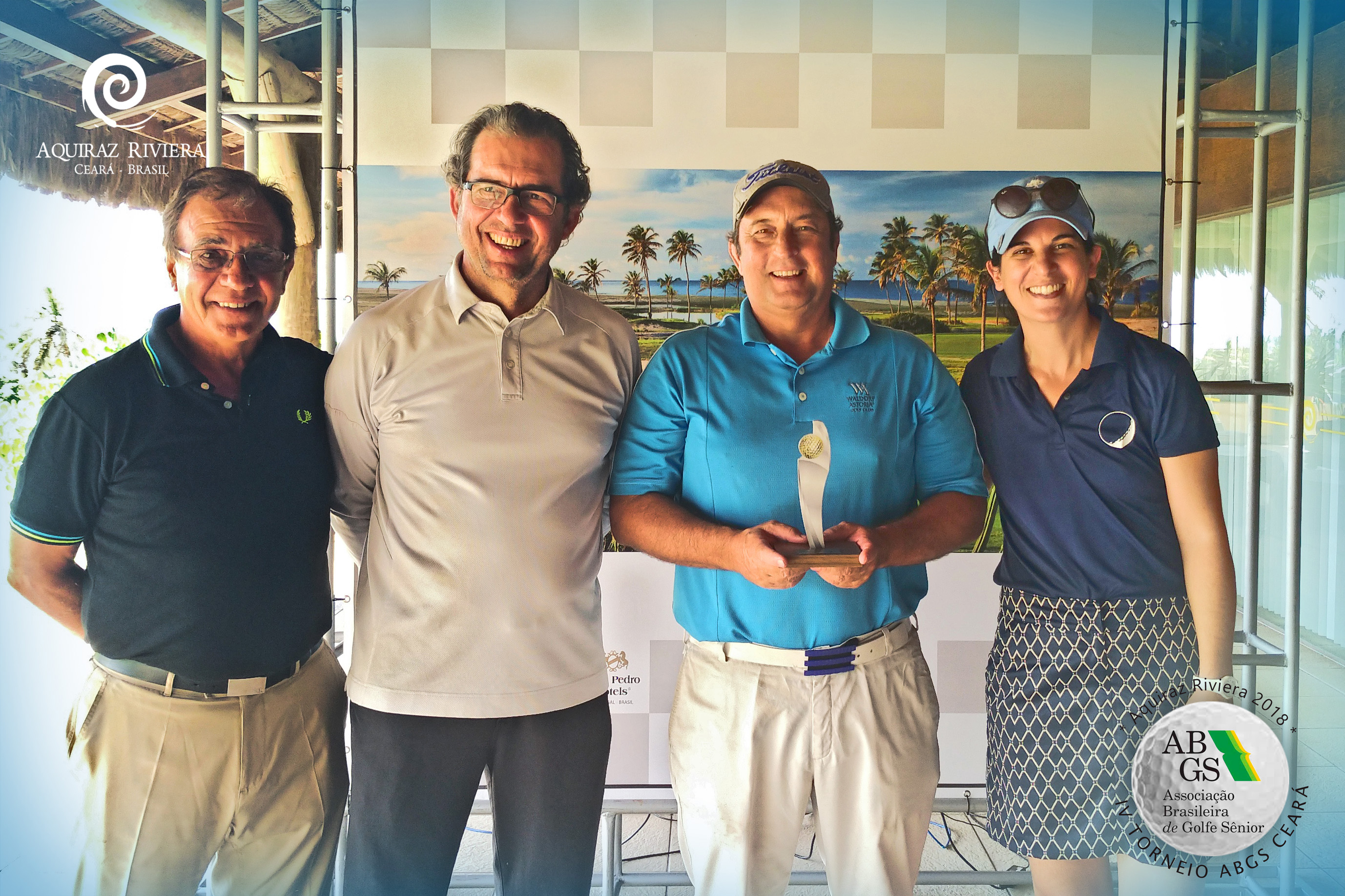 Campeões do 4º Torneio ABGS Sênior do Ceará no Aquiraz Riviera