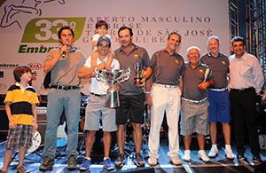 Campeões da 33ª edição do Aberto Masculino Embrase do Terras de São José Golfe Clube