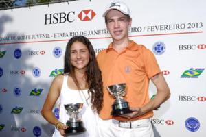 Homero Toledo Sobrinho e Célia Luz vencem HSBC Tour Nacional de Golfe Juvenil no Rio de Janeiro