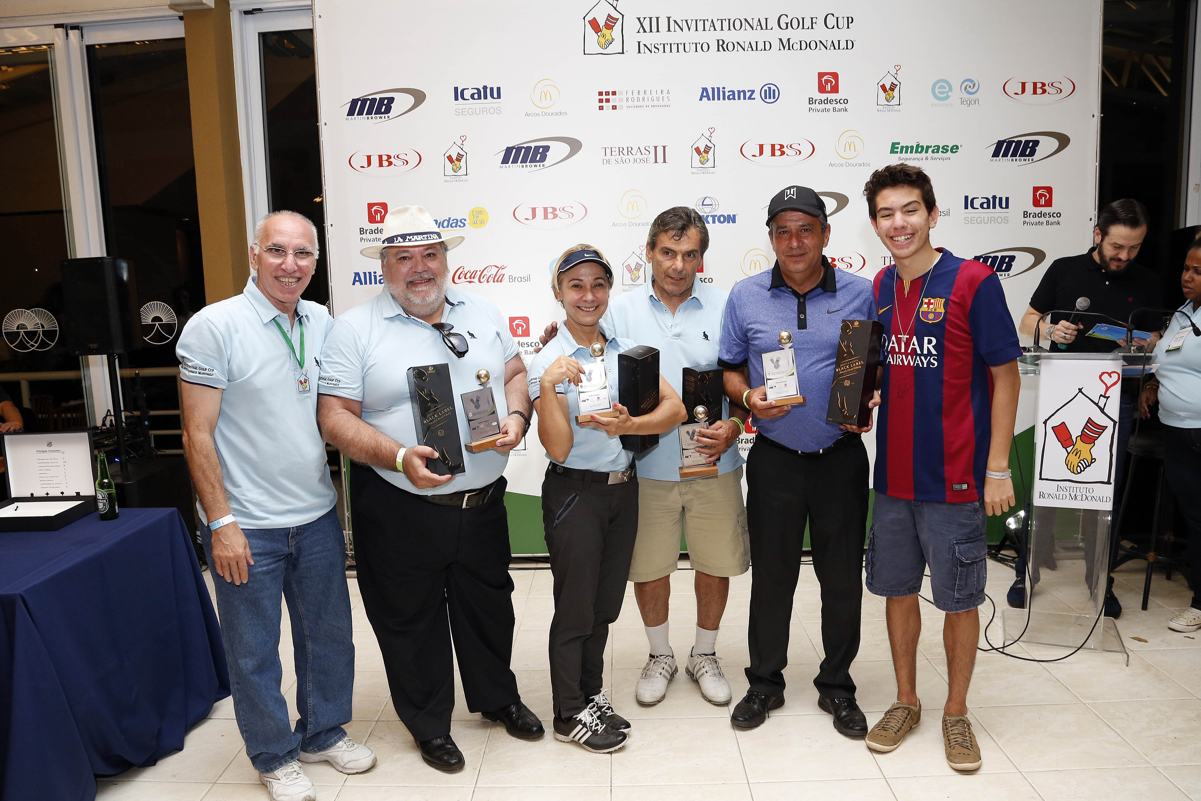 Campeões do 12º Invitational Golf Cup Instituto Ronald McDonald