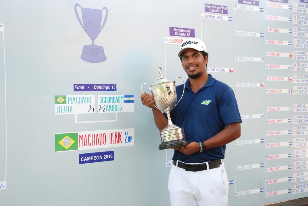 O jovem gaúcho Herik Machado vence principal campeonato de golfe da Argentina
