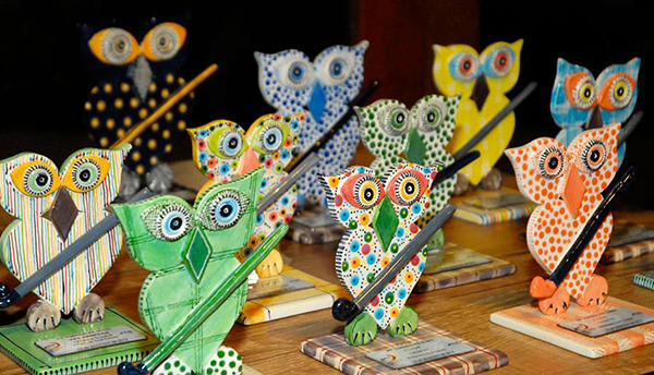 Troféus criados pela artista plástica Mônica Padovam Foto: Zeca Resendes