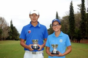 Os campeões das categorias principais, Jin Bo Ha e Lauren Nunes Grinberg Fotos: divulgação