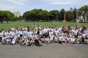Alguns dos participantes do evento com suas medalhas  Foto: Zeca Resendes/CBG 