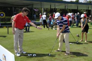 Ricardo Melo nas aulas de golfe de 2015 Foto: Zeca Resendes