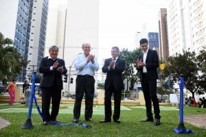 Sakae Tamura, José Álvaro da Silva Carneiro, Euclides Gusi e Erik Takada Foto: Camila Mendes/divulgação