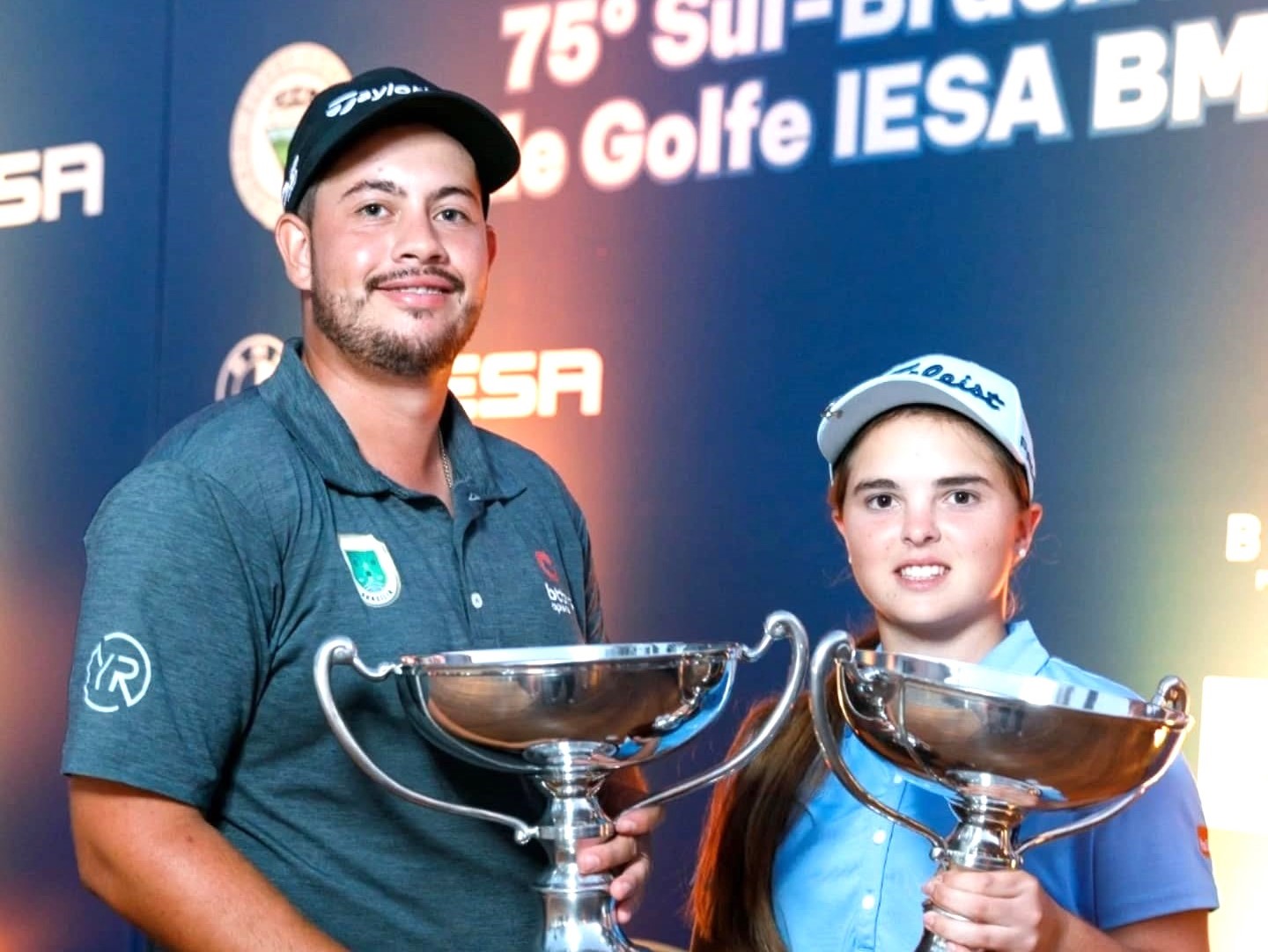 Andrey Xavier e Carolina Mailhos são campeões do 75º Campeonato Sul-Brasileiro de Golfe IESA BMW