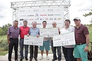 Antonio Carlos Padula (presidente da FPG), Fuad Miguel Pachá Junior (Presidente do Quinta do Golfe Clube), José Vita Medina (Arprom), Marcelo Ceron (idealizador do torneio), Darcy Signoretti (IEFA), Arcidio Cavazzana Junior (Vila Vicentina) e Marco Dosualdo (presidente do Quinta do Golfe)