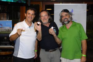 Hole in one: Mauro, Marcos e Zeca 