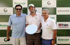 Marcelo Gullo campeao com Beto Dias e Luiz Henrique Araujo Foto: divulgação