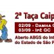 Abertas as inscrições para a Taça Caipira dias 2 e 3 de setembro no Damha e no Ipê
