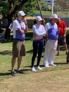 Eliane Lemos, mentora e coordenadora do Golfe 180 com Leonardo Vieira e Antenor Naspolini