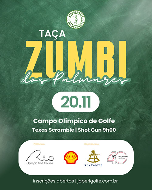 Inscrições abertas para a 18ª Taça Zumbi dos Palmares, promovida pelo Japeri Golfe, no Campo Olímpico de Golfe
