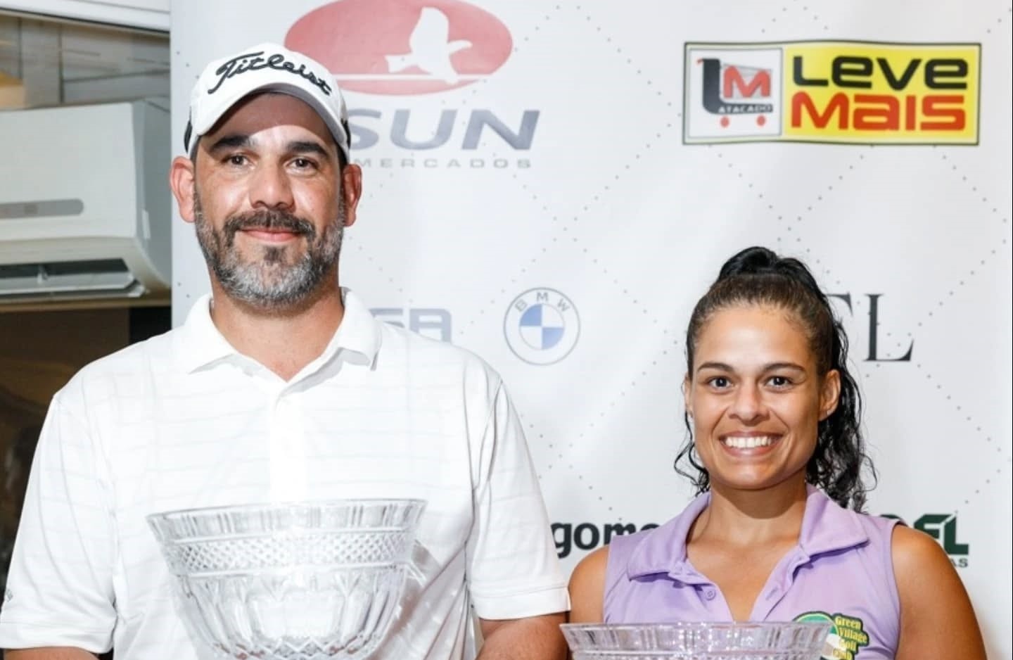 Glauco Righi e Juliana Pires são os campeões do 19º Aberto do Green Village Golf Club