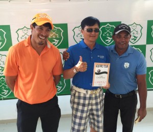 Marcelo Monteiro, Denis Shong e Biro, profissional do Campinas Golfe Clube