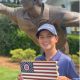 Bella Simões, 7 anos, e Bento Assis, 10 anos, são vice-campeões do Red White & Blue Invitational 2021