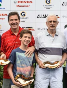 Sebastião, Marcio e Felipe Melo - três gerações de golfistas de uma mesma família