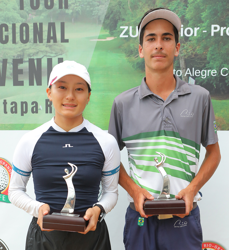 Marina Nonaka e Paco Casini são os campeões do Zup Júnior – Pro CBGolfe Tour, etapa do Rio Grande do Sul