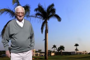 Mario Gonzalez na foto (montagem) com o campo ao fundo