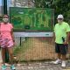 Placa para divulgar o golfe no Parque do Cocó, em Fortaleza
